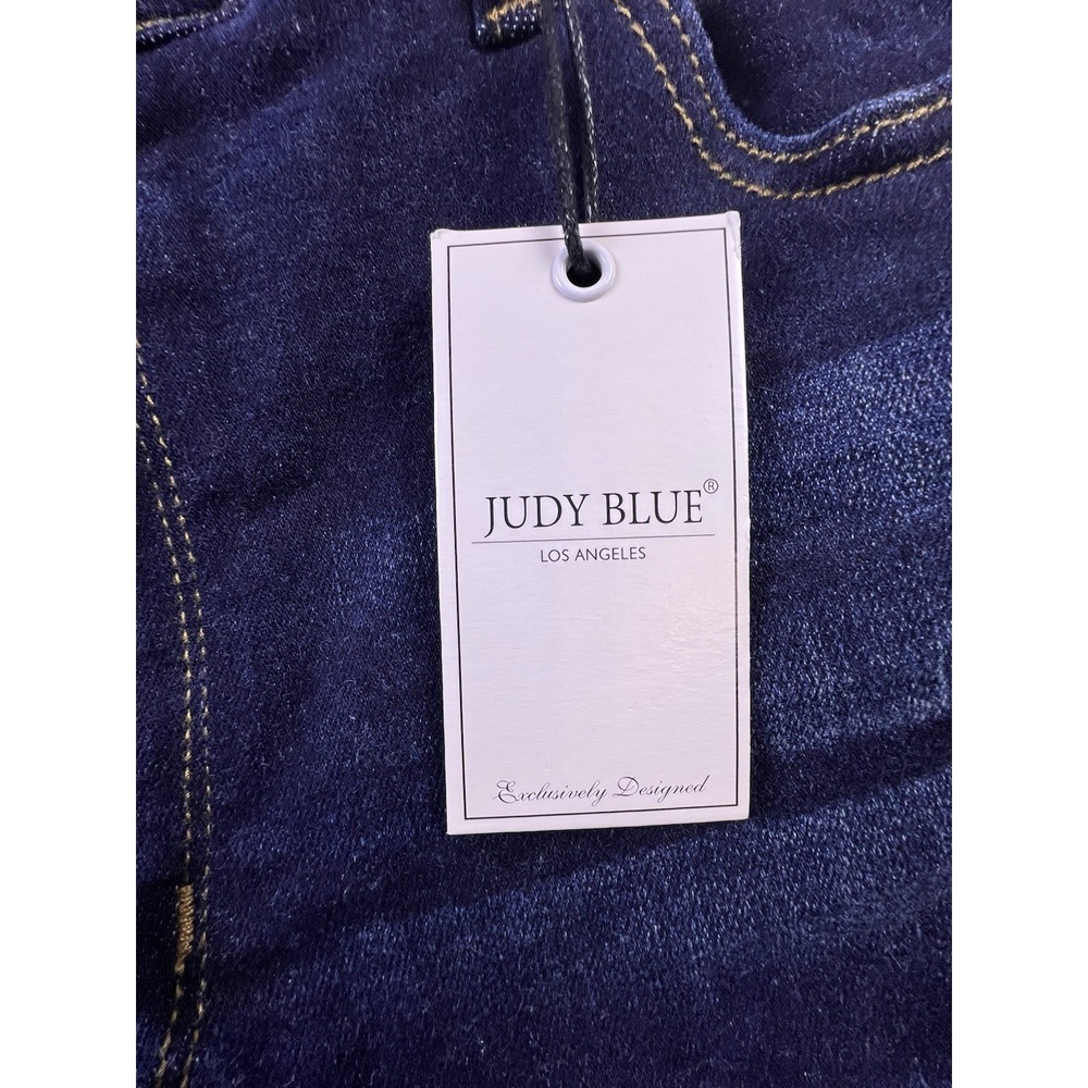 Judy Blue Jeans Women's 22W Blue Skinny‎ Fit Boho City Preppy Dark Wash NWT - Picture 3 of 16